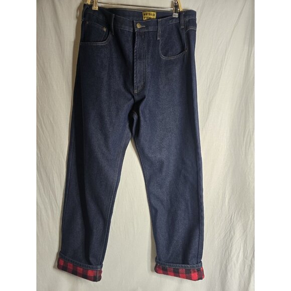 VTG Outback Rider Plaid Fleece Lined Heavy Denim Jeans - 2 PAIRS- Size 42- READ - Picture 2 of 16